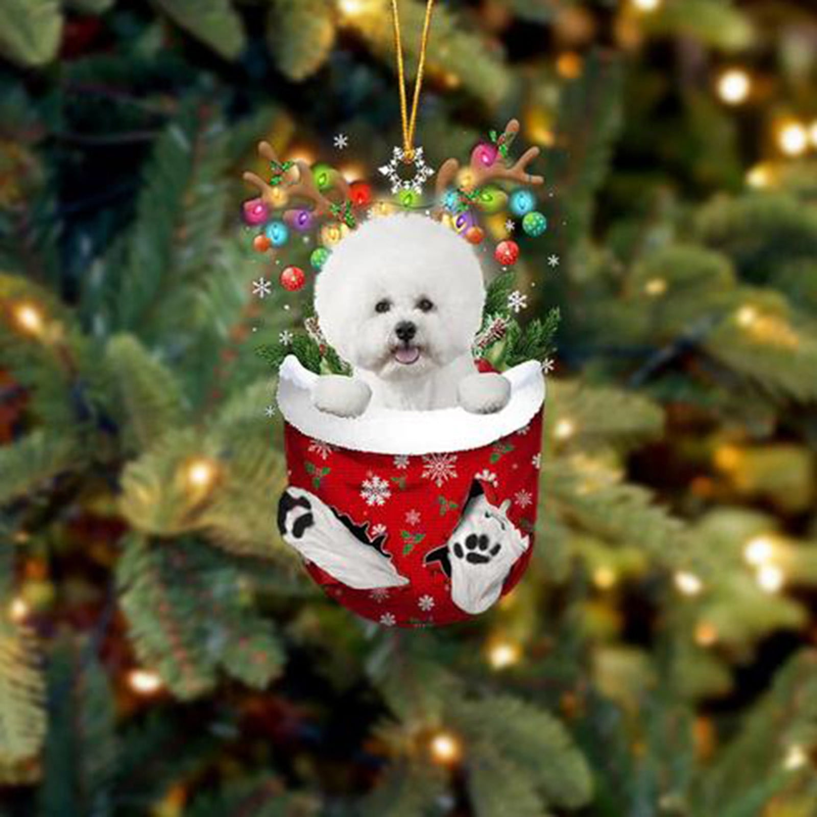 Chiccall Indoor Outdoor Christmas Decorations Funny Christmas Tree Decorations Suitable For Dogs Gifts For Dog Lovers Lovely Stockings Dog