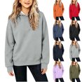thumbnail image 1 of Chiccall Kids Solid Hoodies Drawstring Pocket Oversized Soft Fleece Long Sleeve Casual Hoodies for Kids, 1 of 5