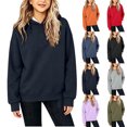 thumbnail image 1 of Chiccall Kids Solid Hoodies Drawstring Pocket Oversized Soft Fleece Long Sleeve Casual Hoodies for Kids, 1 of 5