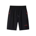 thumbnail image 1 of Chiccall Men Trendy Straight Cut Sports Shorts Adjustable Drawstring Elastic Waist Zip Storage Pockets Lightly Breathable Outdoor Training Vacation Shorts, 1 of 7