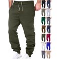 thumbnail image 1 of Chiccall Men's Casual Fleece Sweatpants Trendy Comfy Solid Loose Drawstring Elastic Waisted Cargo Jogger Sweatpants with Pockets, 1 of 7