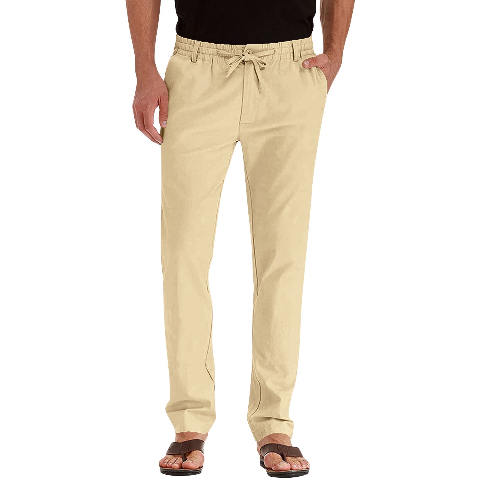Men's Relaxed Fit Drawstring Casual Pants