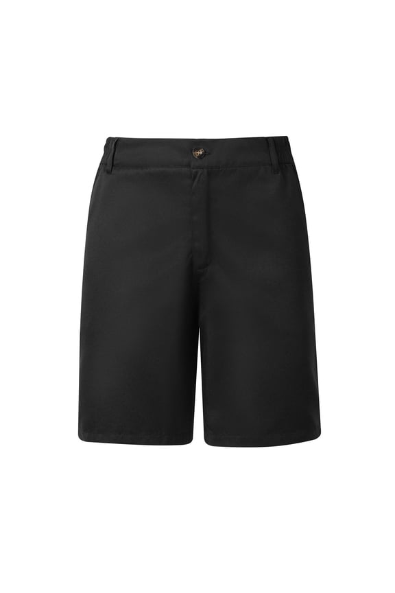 Men's Flat Front Side Elastic Casual Performance Dress Shorts with Pockets