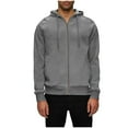 thumbnail image 1 of Chiccall Men's Full Zip Casual Hoodie Jacket Loose Fit Fleece Lounge Comfy Hooded Drawstring Pockets Sweatshirt Coat Sizes S to 4XL, 1 of 7