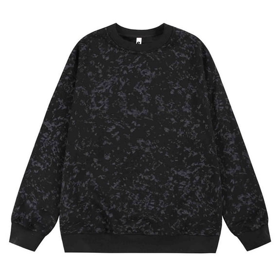 Chiccall Men's Graphic Crew Neck Pullover Plus Size Long Sleeve Stylish Printed Sweatshirts