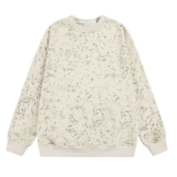 Chiccall Men's Graphic Crew Neck Pullover Plus Size Long Sleeve Stylish Printed Sweatshirts