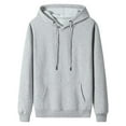 thumbnail image 1 of Chiccall Men's Hoodies Fleece Lined Warm Drawstring Hooded Sweatshirts Velvet Casual Loose Comfy Fall Winter Pullover Tops with Pocket Plus Size, 1 of 7