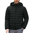 thumbnail image 1 of Chiccall Men's Lightweight Hooded Puffer Jacket Insulated Winter Coat for Snow Ski Traveling Windproof Padded Coat, 1 of 7
