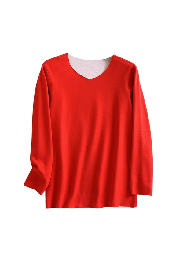 Men's Long Sleeve Thermal Underwear Fleece Lined Base Layer Cold Weather Tops V Neck Undershirts for Men