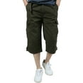 thumbnail image 1 of Up to 65 off!Chiccall Men's Plus Size Casual Twill Elastic Cargo Shorts Below Knee Loose Fit Multi-Pocket Capri Long Shorts Great Christmas Birthday Gifts for Men,, 1 of 4