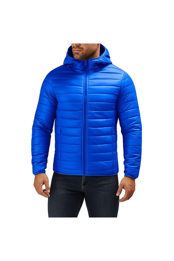 Men’s Puffer Jacket with Hood Lightweight Waterproof Full Zip Winter Coats Insulated Puffy Jackets