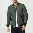 thumbnail image 1 of Chiccall Men's Puffer Jackets Full Zip Quilted Jacket Solid Slim Thermal Padded Coat with Pockets, 1 of 7