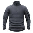 thumbnail image 1 of Chiccall Men's Quarter Zip Fleece Pullover Sweatshirt Long Sleeve Quarter Zip Mock Neck Warm Solid Sweater with Pocket, 1 of 3