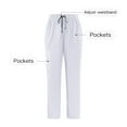 thumbnail image 1 of Chiccall Men's Scrub Pants Solid Stretch Straight Barrel Elastic Waist Drawstring Nursing Scrub Pants with Multiple Pockets, 1 of 8