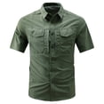 thumbnail image 1 of Chiccall Men's Short Sleeve Fishing Shirts with Mesh Lining Lightweight Summer Comfy Outdoor Quick Dry Stretch Button Down Cargo Shirts with Multi Pockets, 1 of 4