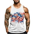 thumbnail image 1 of Chiccall Men's Summer Tops 4th of July Patriotic Tank Tops Independence Day Flag Print Casual Sleeveless Athletic Muscle Shirts, 1 of 5