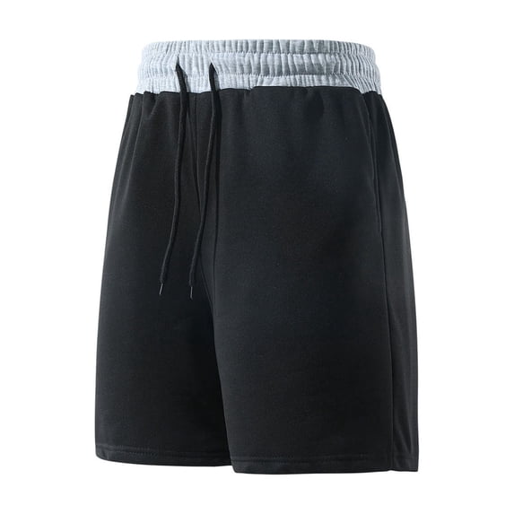 Chiccall Men's Sweat Shorts Loose Fit Casual Workout Shorts Elastic Waist Drawstring Colorblock Short with Pockets