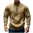 thumbnail image 1 of Chiccall Men's Sweatshirts Long Sleeve Quarter-Zip Stand Collar Workout Gym Pullover Tops Fashion Outdoor Cargo Sweatshirts with Pocket, 1 of 5