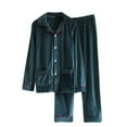 thumbnail image 1 of Chiccall Men's Velvet Pajama Set Soft Flannel Fleece Loose Lounge Sleep Pajama Top Bottom with Pockets, 1 of 4