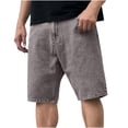 thumbnail image 1 of Chiccall Men's Vintage Washed Jean Shorts Summer Casual Straight Leg Loose Fit Denim Shorts with Pockets, 1 of 7