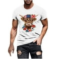 thumbnail image 1 of Chiccall Mens 4th of July Summe Tops American Flag Patriotic Crew Neck T-Shirt USA Independence Day Tee Tops, 1 of 5