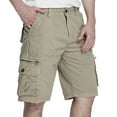 thumbnail image 1 of Chiccall Mens Cotton Cargo Shorts Summer Outdoor Hiking Casual Loose Button Zipper Work Shorts with Multiple Pockets, 1 of 7