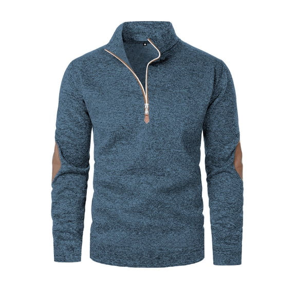Chiccall Mens Fall Quarter Zip Sweatshirts Mock Neck Colorblock Casual Comfy Winter Thermal Pullover Sweaters