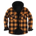 thumbnail image 1 of Chiccall Mens Flannel Hoodie Thick Warm Fleece Lined Plaid Drawstring Button Down Hooded Shirts for Men Fall Winter Casual Stylish Coats with Pocket, 1 of 3