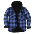 thumbnail image 1 of Chiccall Mens Flannel Hoodie Thick Warm Fleece Lined Plaid Drawstring Button Down Hooded Shirts for Men Fall Winter Casual Stylish Coats with Pocket, 1 of 3