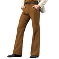 thumbnail image 1 of Chiccall Mens Flared Pants Casual Stretch Slim Trousers with Pockets, 1 of 3