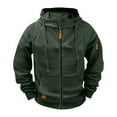 thumbnail image 1 of Chiccall Mens Full Zip Hoodies Athletic Training Sweatshirt Jackets with Multiple Pockets Fall Fashion Outdoor Casual Clothes, 1 of 5