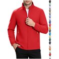 thumbnail image 1 of Chiccall Mens Full Zip Jackets Waterproof Outdoor Hiking Athletic Long Sleeve Stand Collar Windbreaker with Zipper Pockets, 1 of 7