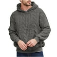 thumbnail image 1 of Chiccall Mens Fuzzy Hoodie Pullover Sweater Sweatshirts Casual Comfy Textured Drawstring Hooded Outerwear, 1 of 5