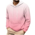 thumbnail image 1 of Chiccall Mens Gradient Hoodies Fleece Lined Comfy Drawstring Hooded Sweatshirts with Pocket, 1 of 5