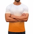 thumbnail image 1 of Chiccall Mens Gradient T Shirts Casual Soft Summer Short Sleeve Tees Stretch Crew Neck Pullover, 1 of 6