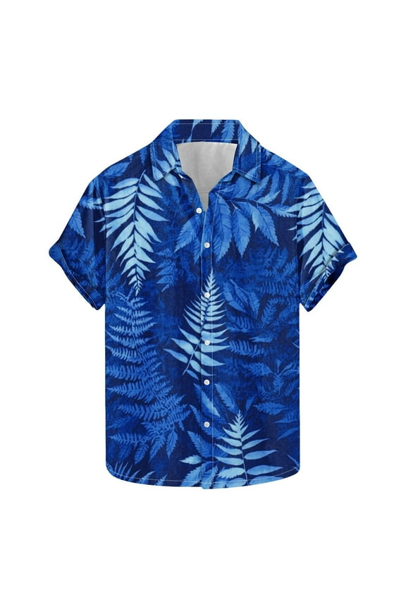 Mens Hawaiian Summer Shirts Plus Size Tropical Beach Graphic Shirt Big Short Sleeve Printed Tops for Men