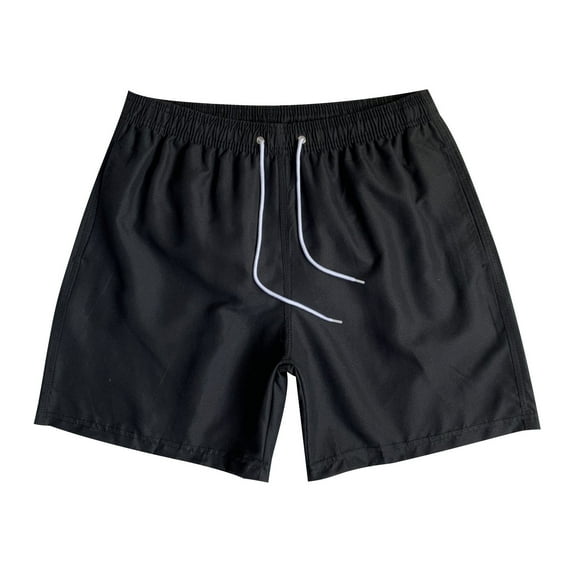 Chiccall Mens Mesh Shorts Casual Lightweight Stretch Swim Trunks with Pockets Summer Beach Elastic Waist Drawstring Shorts Black