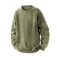 thumbnail image 1 of Chiccall Mens Mock 2 Piece Sweatshirts Crew Neck Sweatshirt Solid Long Sleeve Pullover Shirt, 1 of 3