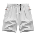 thumbnail image 1 of Chiccall Mens Outdoor Running Shorts Stretch Quick Dry Lightweight Gym Workout Elastic Waist Drawstring Shorts with Zipper Pockets, 1 of 5