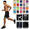 thumbnail image 1 of Chiccall Mens Oversized Basketball Shorts Lightweight Quick Dry Breathable Active Shorts Big Elastic Waist Drawstring Gym Workout Shorts with Zipper Pockets Sizes S-5XL, 1 of 5