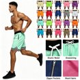 thumbnail image 1 of Chiccall Mens Oversized Basketball Shorts Lightweight Quick Dry Breathable Active Shorts Big Elastic Waist Drawstring Gym Workout Shorts with Zipper Pockets Sizes S-5XL, 1 of 5
