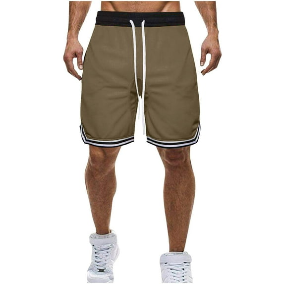 Chiccall Mens Oversized Basketball Shorts Lightweight Quick Dry Breathable Active Shorts Big Elastic Waist Drawstring Gym Workout Shorts with Zipper Pockets Sizes S-5XL