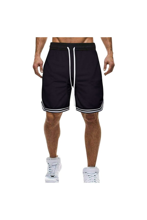 Mens Oversized Basketball Shorts Lightweight Quick Dry Breathable Active Shorts Big Elastic Waist Drawstring Gym Workout Shorts with Zipper Pockets Sizes S-5XL