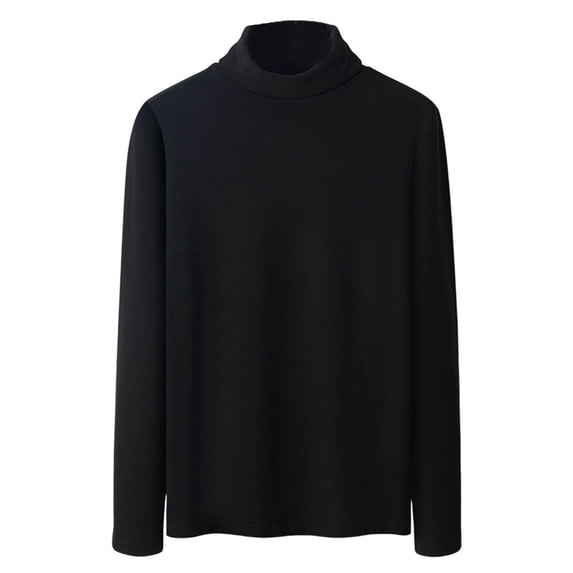 Chiccall Mens Plus Size Turtleneck Sweaters Fall Fashion Long Sleeve Fleece Pullover Tops Winter Base Layer Warm Blouse