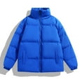 thumbnail image 1 of Chiccall Mens Puffer Jacket Full Zip Up Long Sleeve Stand Collar Insulated Jacket Winter Warm Puffy Padded Coat with Pockets, 1 of 2