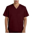 thumbnail image 1 of Chiccall Mens Scrub Tops Soft Stretch Short Sleeve V Neck Nursing Tops with 2 Pockets, 1 of 7