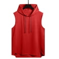 thumbnail image 1 of Chiccall Mens Sleeveless Hoodies Soft Comfy Cut Off Hooded Tank Top Lightweight Stretch Workout Casual Drawstring Pullover Shirts, 1 of 6