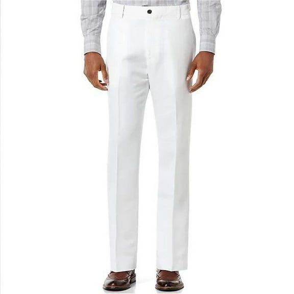 Chiccall Mens Slim Fit Dress Pants Classic Lightweight Straight Leg Button Pants Stretch Business Casual Trousers with Pockets