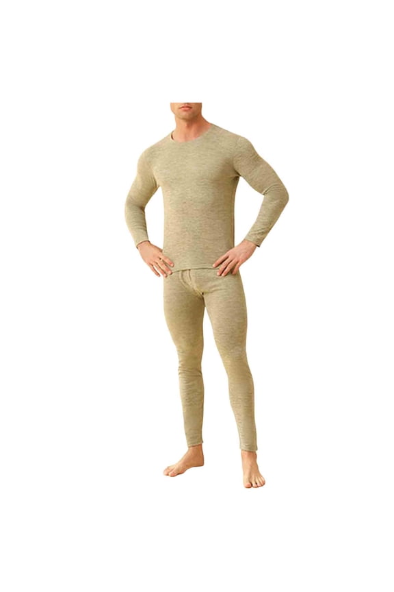 Mens Soft Fleece Base Layer Sets Winter Hiking Skiing Camping Thermal Lightweight Tight Underwear