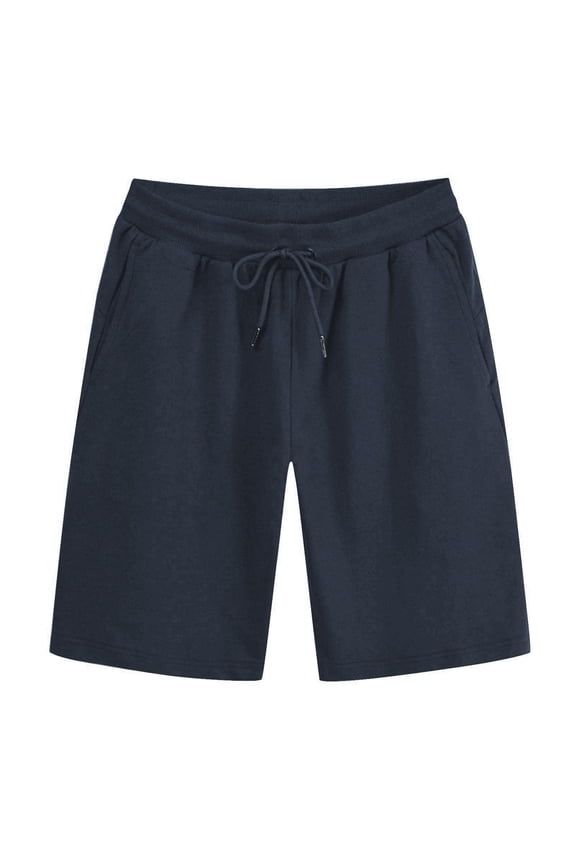 Mens Soft Sweat Shorts Casual Classic Elastic Waist Workout Drawstring Beach Shorts